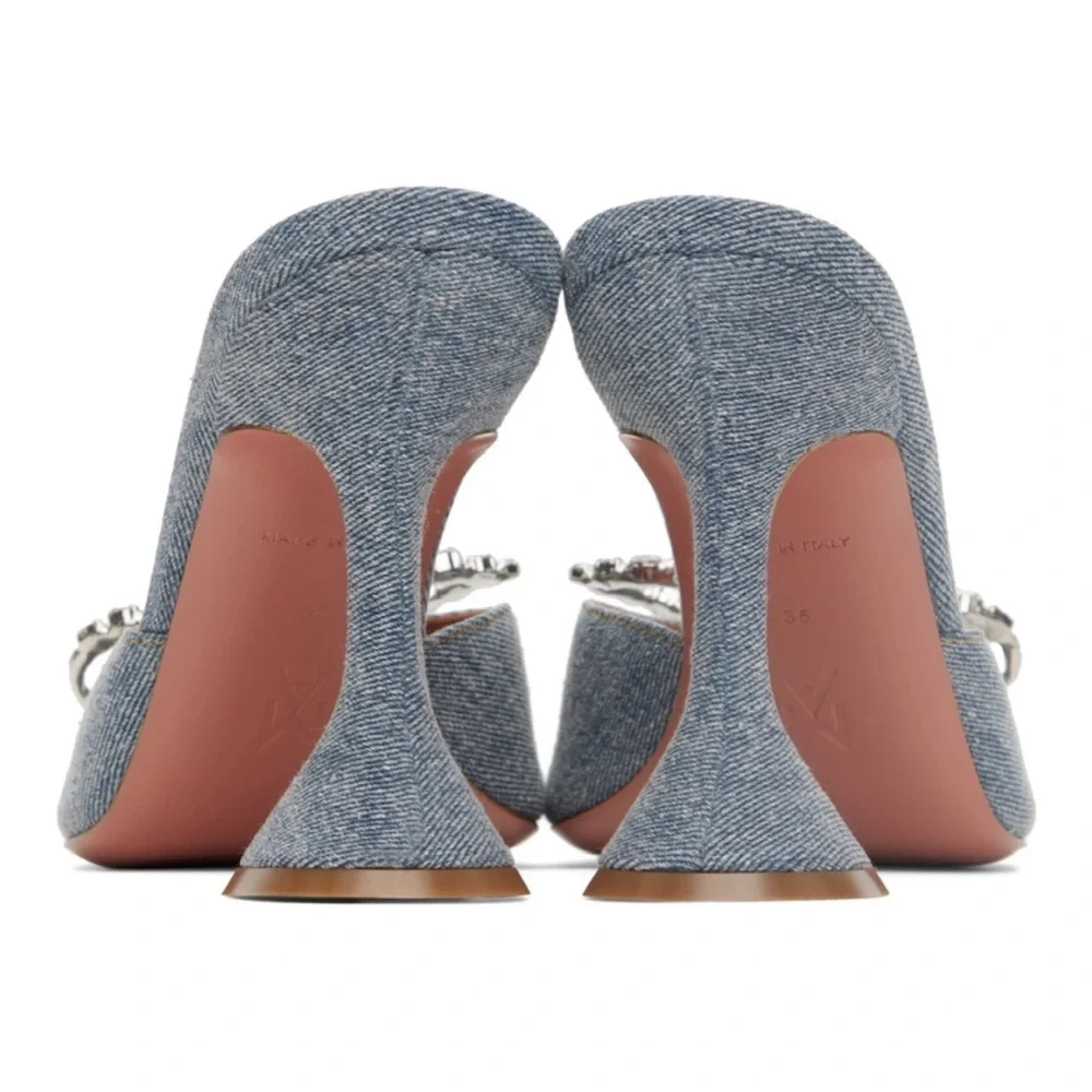 Amina Muaddi Rosie Denim Mules - Size 40
Brand new in Box - Picture 6 of 8